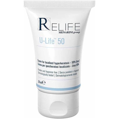 Menarini Relife U-Life 50 Foot Cream Άνυδρη Πάστα Ποδιών για την Καταπολέμηση της Τοπικής Υπερκεράτωσης Αποφολιδωμένου Δέρματος με 50% Ουρία 30ml
